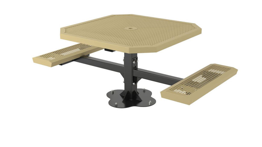 Picture of 46 in. Octagonal Innovated Pedestal Surface Mount Table - 2 Seat
