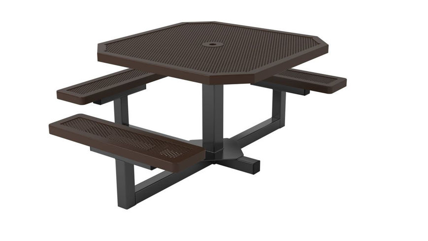Picture of 46 in. Octagonal Innovated Pedestal Portable Table - 3 Seat