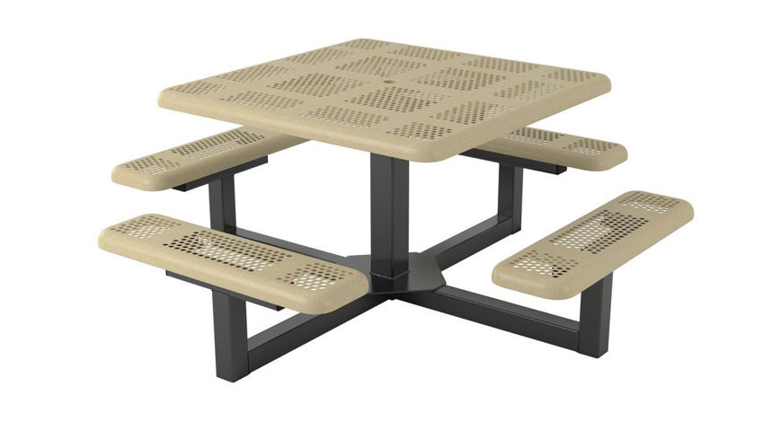 Picture of 46 in. Square Perforated Pedestal Portable Table