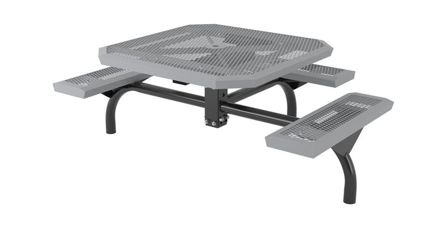 Picture of 46 in. Octagonal Infinity Web In Ground Table - 3 Seat 