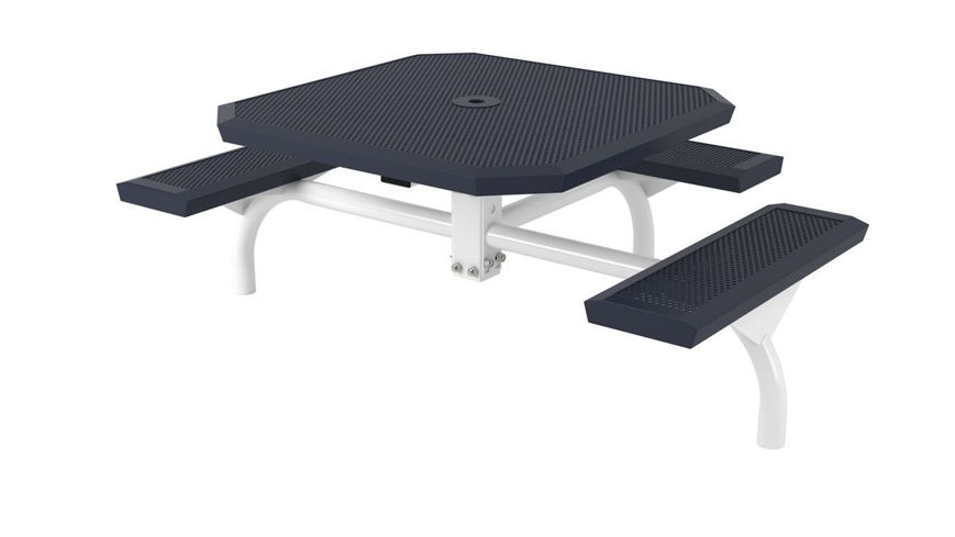 Picture of 46 in. Octagonal Infinity Innovated Web Table -3 Seats In Ground Mount 