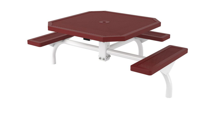 Picture of 46 in. Octagon Innovated Web In Ground Table - 3 Seat 