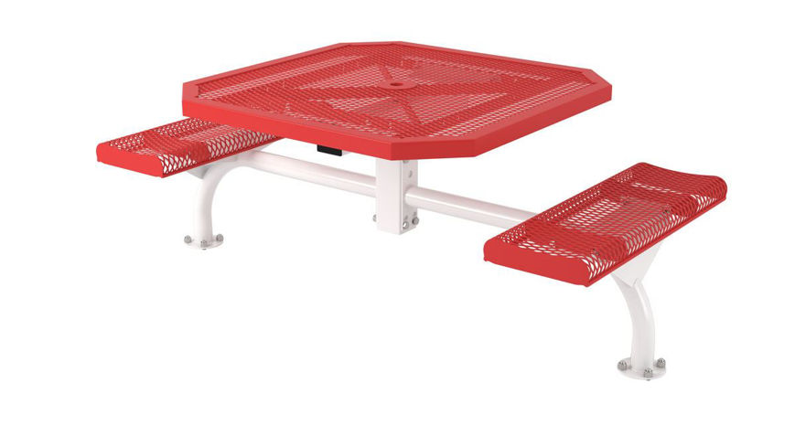 Picture of 46 in. Octagon Roll Web Table - 2 Seats Surface Mount 