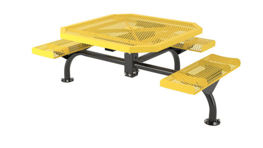 Picture of 46 in. Octagon Roll Web Table - 3 Seats Surface Mount 