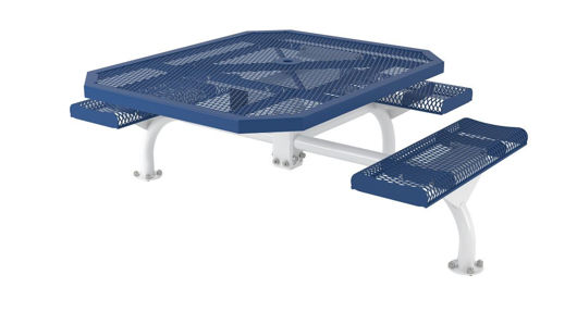 Picture of 46 in. Octagon Roll Web Table - 3 Seats Surface Mount ADA 