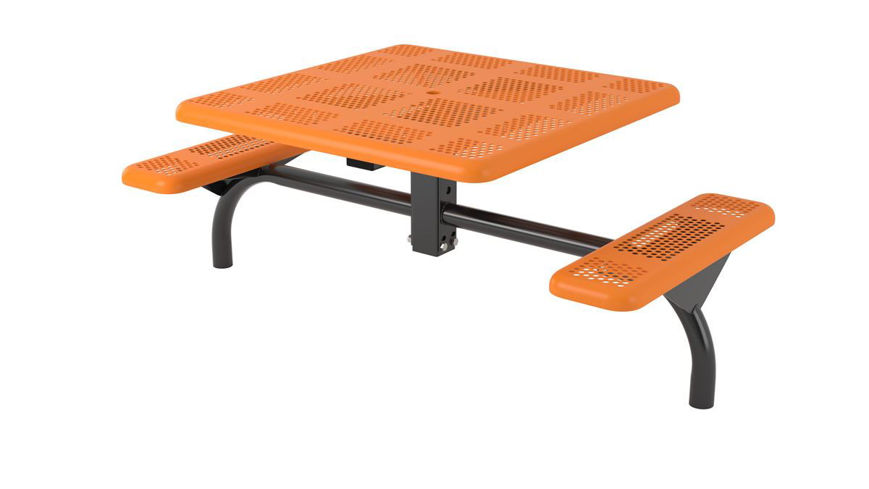 Picture of 46 in. Square Perforated Web In Ground Table - 2 Seat 