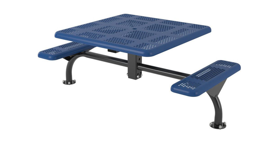 Picture of 46 in. Square Perforated Web Surface Mount Table - 2 Seat 