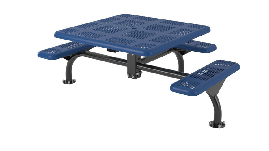 Picture of 46 in. Square Perforated Web Surface Mount Table - 3 Seat 