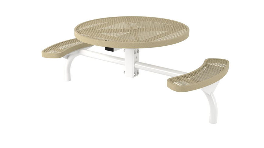 Picture of 46 in. Round Regal Web In Ground Mount Table - 2 Seat 