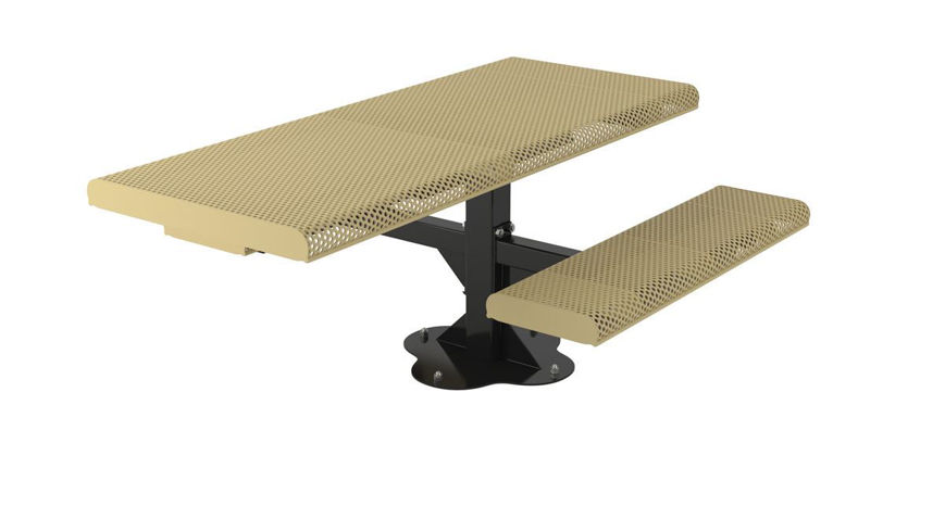 Picture of 6ft. Innovated Rolled Style Rectangular Pedestal Table Surface Mount 