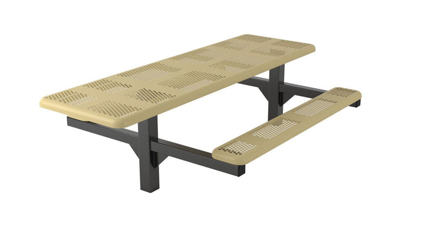 Picture of 8 ft. Perforated Double Pedestal HDCP Table In Ground Mount 