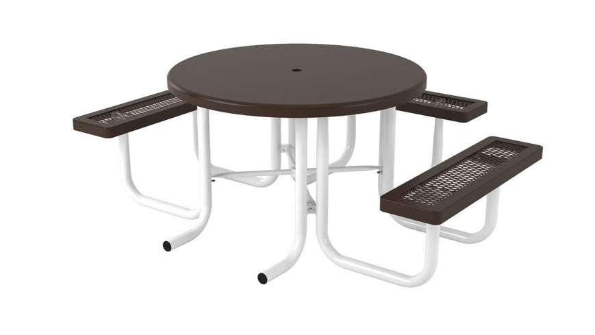Picture of 46 in. Round Regal Solid Top Portable Table - 3 Seat 