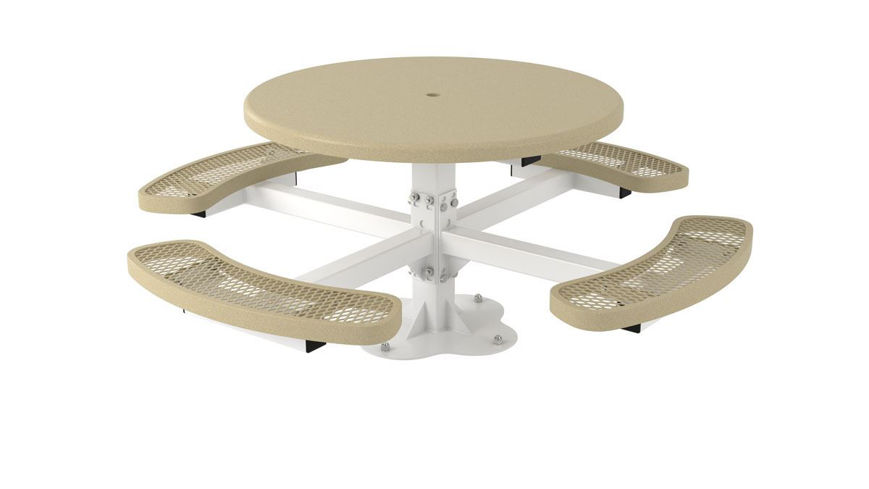 Picture of 46 in. Round Solid Top Pedestal Surface Mount Table 