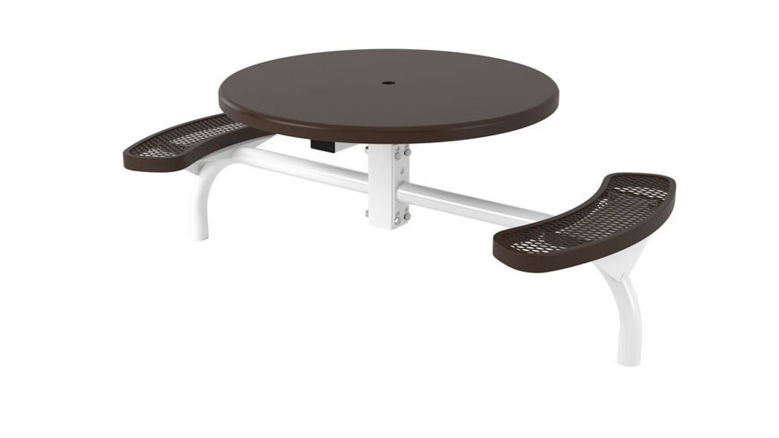 Picture of 46 in. Round Solid Top Web In Ground Table - 2 Seat 