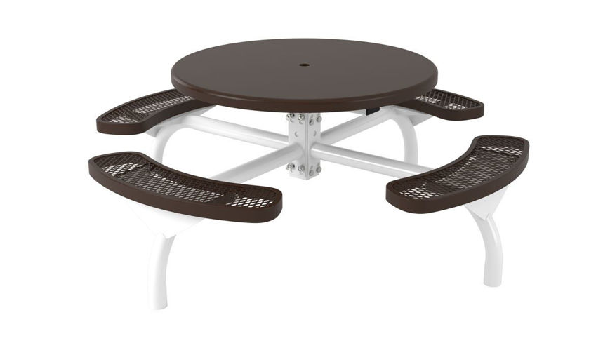 Picture of 46 in. Round Solid Top Web In Ground Table