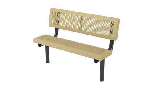Picture of 4ft Infinity Innovated Style Bench with Back In Ground Mount 