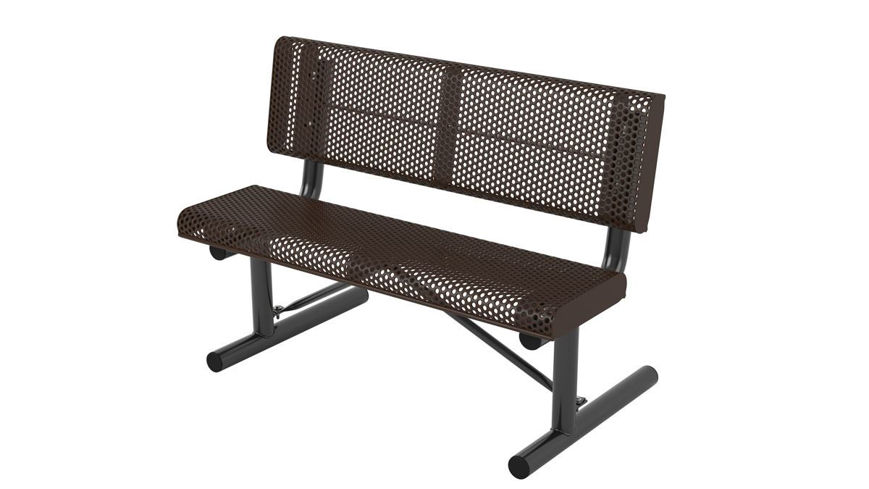 Picture of 4FT. INNOVATED STYLE ROLLED BENCH WITH BACK PORTABLE