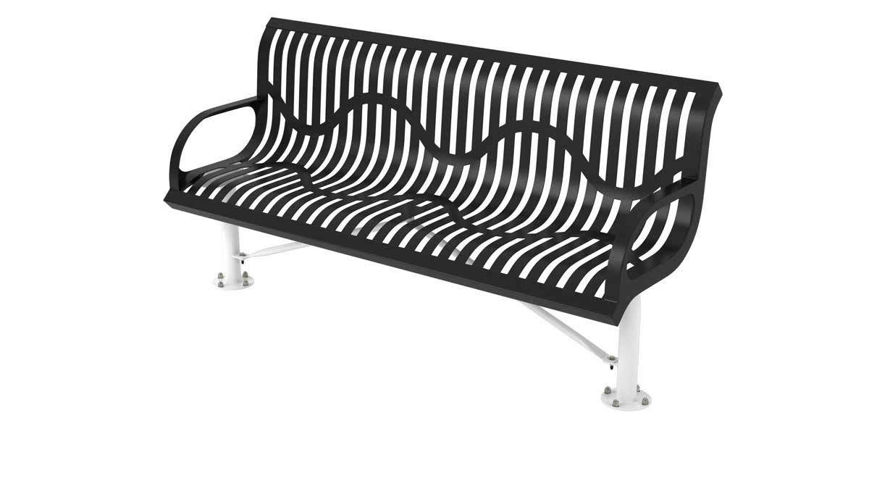 Picture of 6 ft. Classic Wingline Surface Mount Bench w/ Back