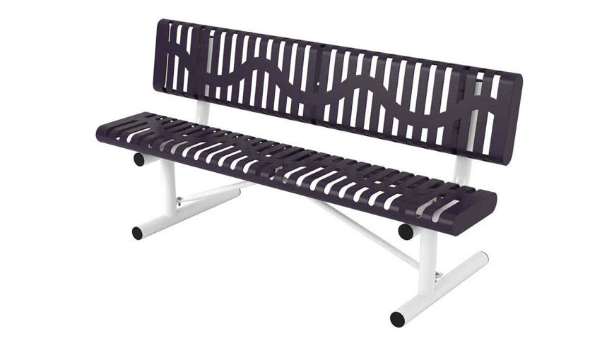 Picture of 6ft Classic Rolled style Bench with Back Portable