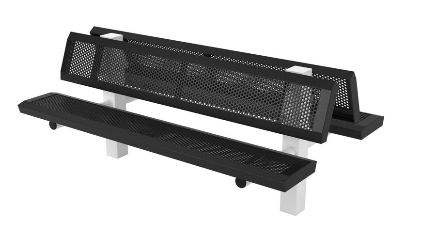 Picture of 6ft. Infinity Style Innovated Bench with Back In Ground or Surface Mount 