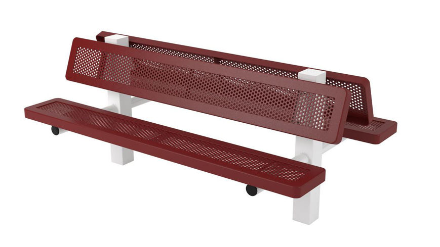 Picture of 6 ft. Innovated Style Bench - 4 Seats Surface Mount 