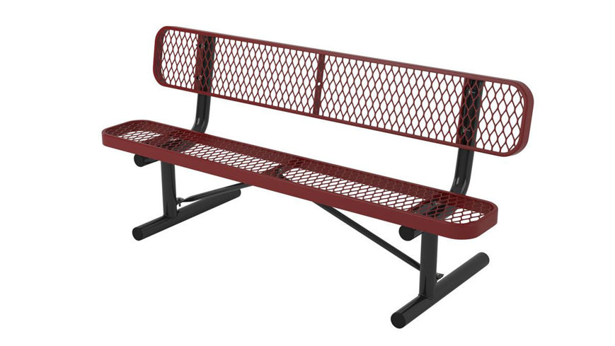 Picture of 6ft. L Series Bench with Back Portable