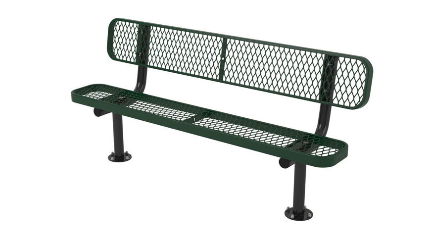 Picture of 6ft. L Series Bench with Back Surface Mount