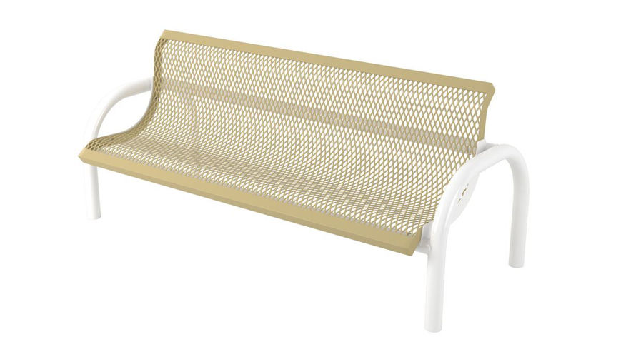 Picture of 6ft. Modern Style Bench with Back In Ground Mount Design 