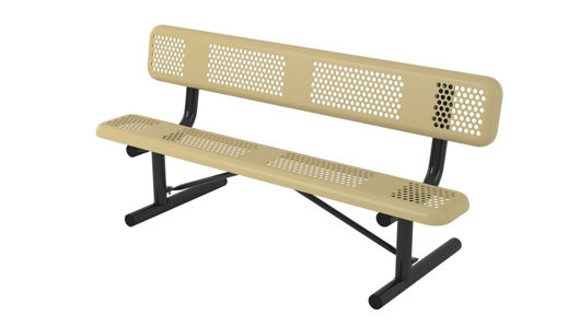 Picture of 6 ft. Perforated Portable Bench w/ Back