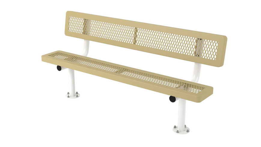 Picture of 6ft Regal Style Bench with Back Surface Mount