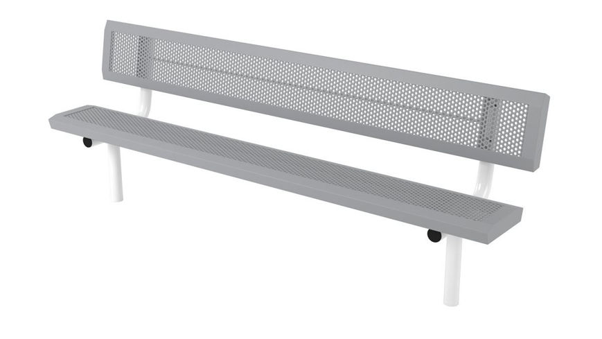 Picture of 8ft. Infinity Style Innovated Bench with Back In Ground Mount 