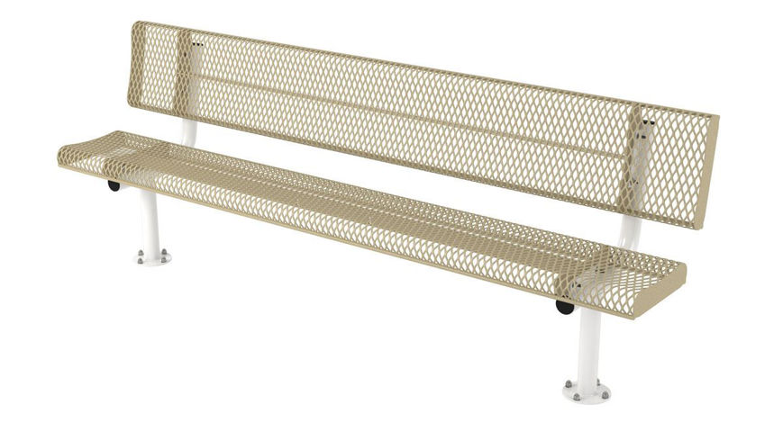 Picture of 8 ft. Rolled Edge Bench with Back Surface Mount