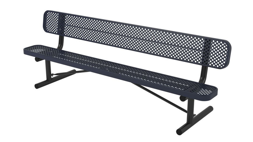 Picture of 8 ft. Ultra Leisure Perforated Portable Bench w/ Back 