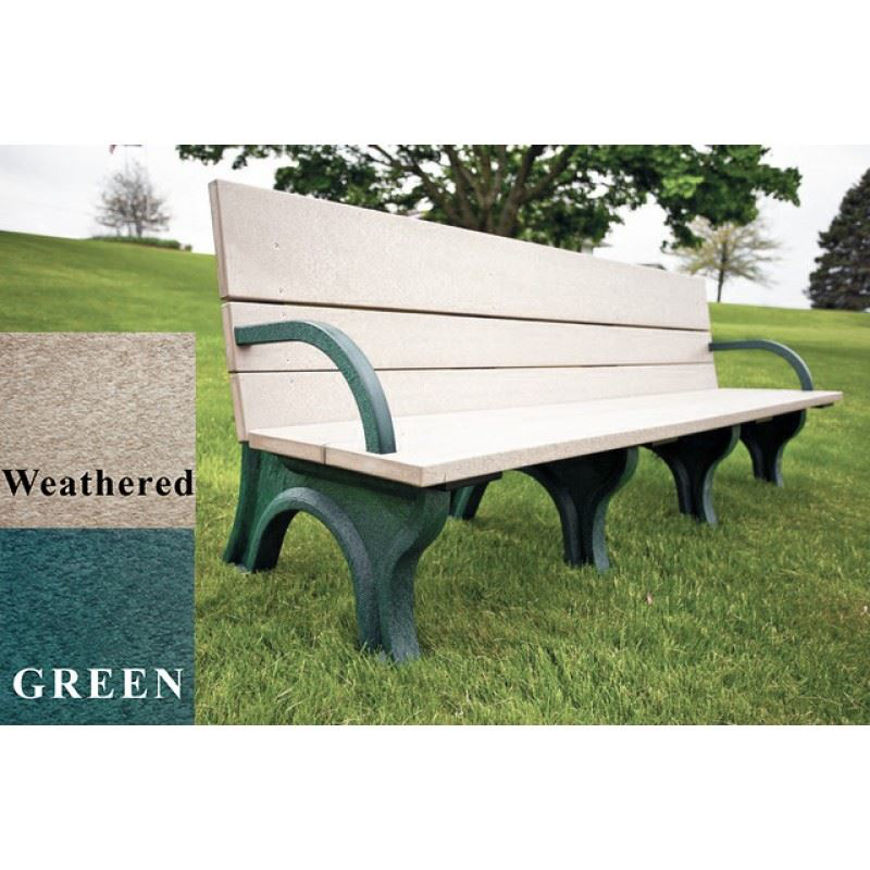 Picture of ADA Compliant Traditional 8' Backed Plastic Bench
