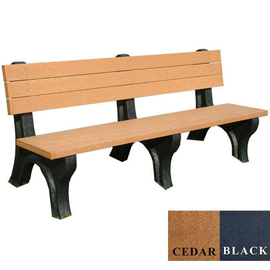 Picture of Deluxe 6' Backed Plastic Bench