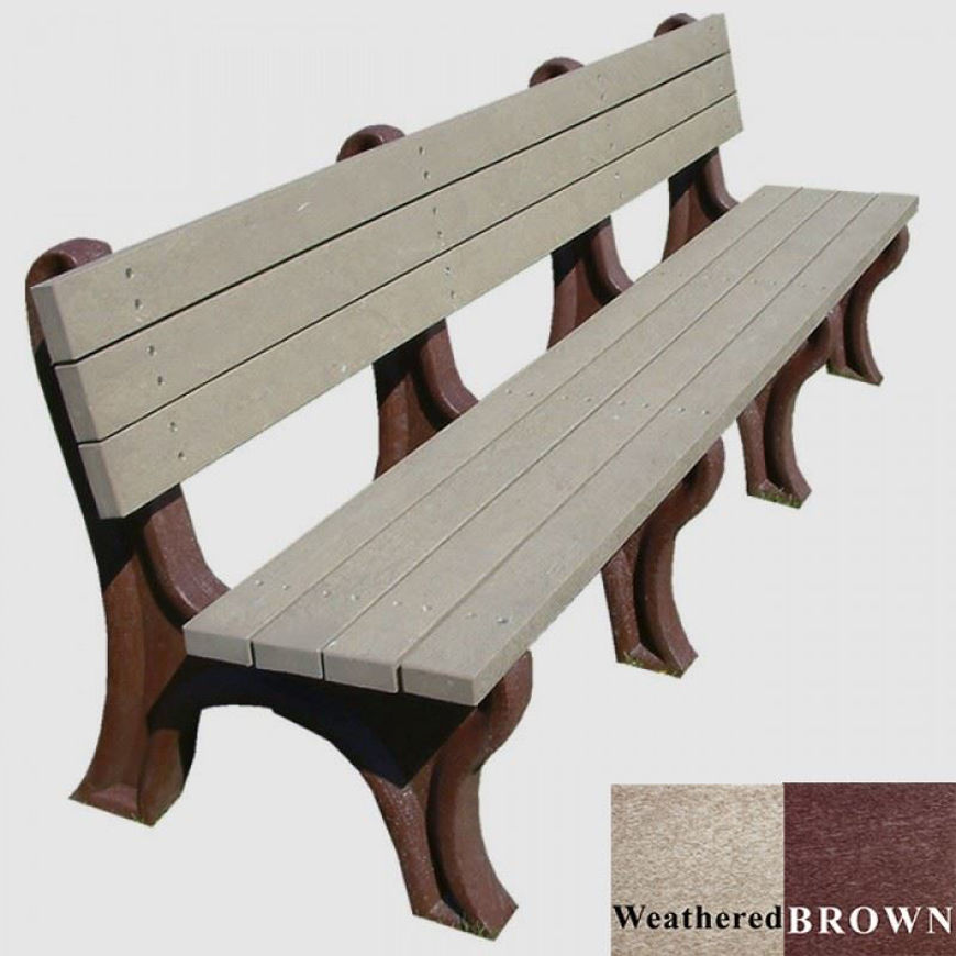 Picture of Deluxe 8' Backed Plastic Bench