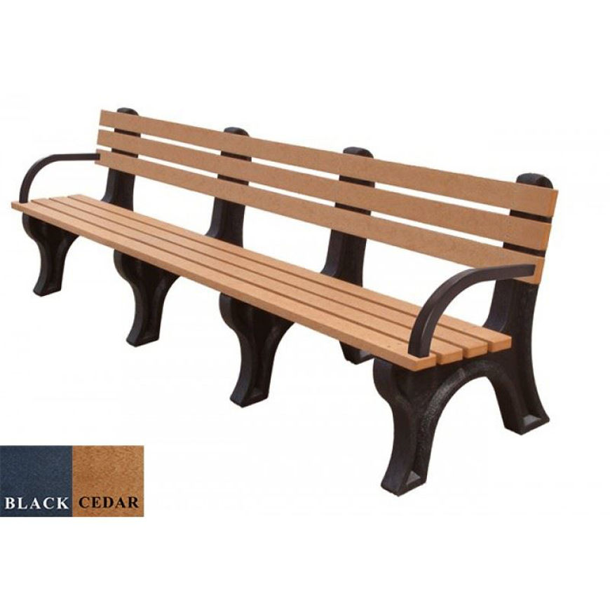 Picture of Economizer 8' Plastic Bench with arms