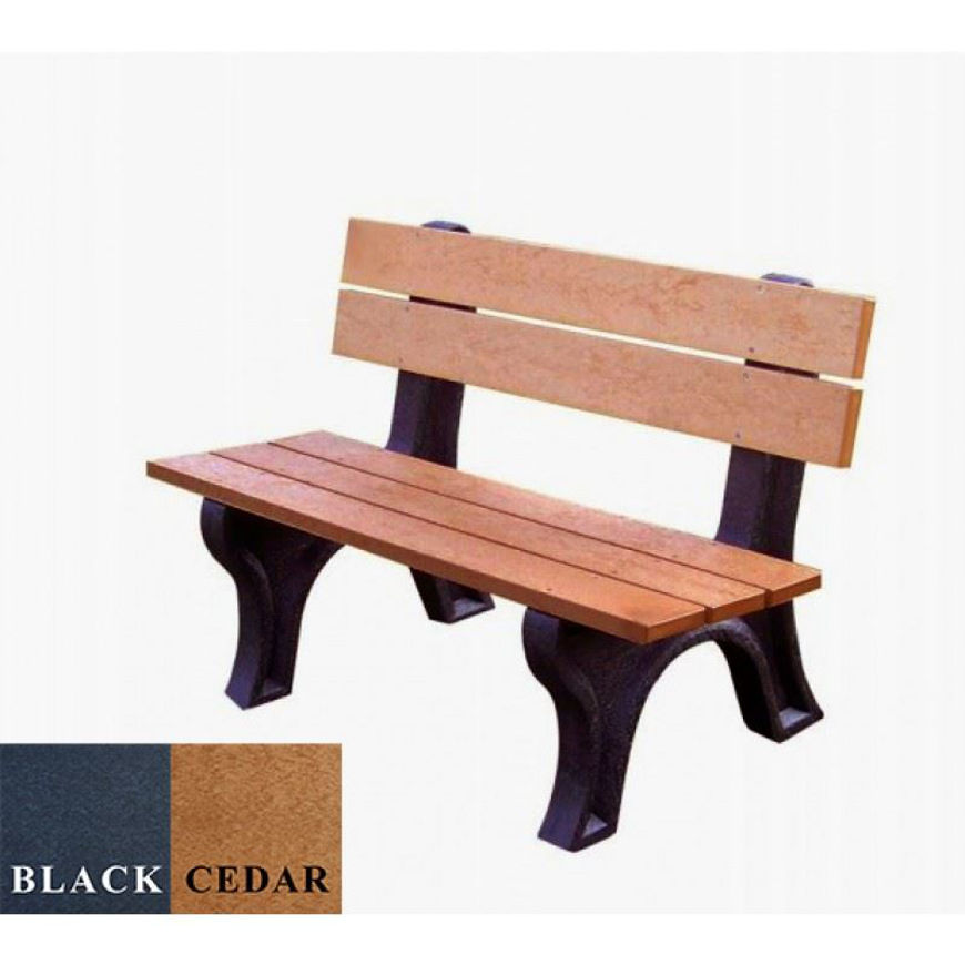 Picture of Economizer Traditional 4' Backed Plastic Bench