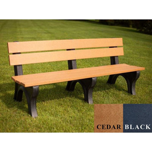 Picture of Economizer Traditional 6' Backed Plastic Bench