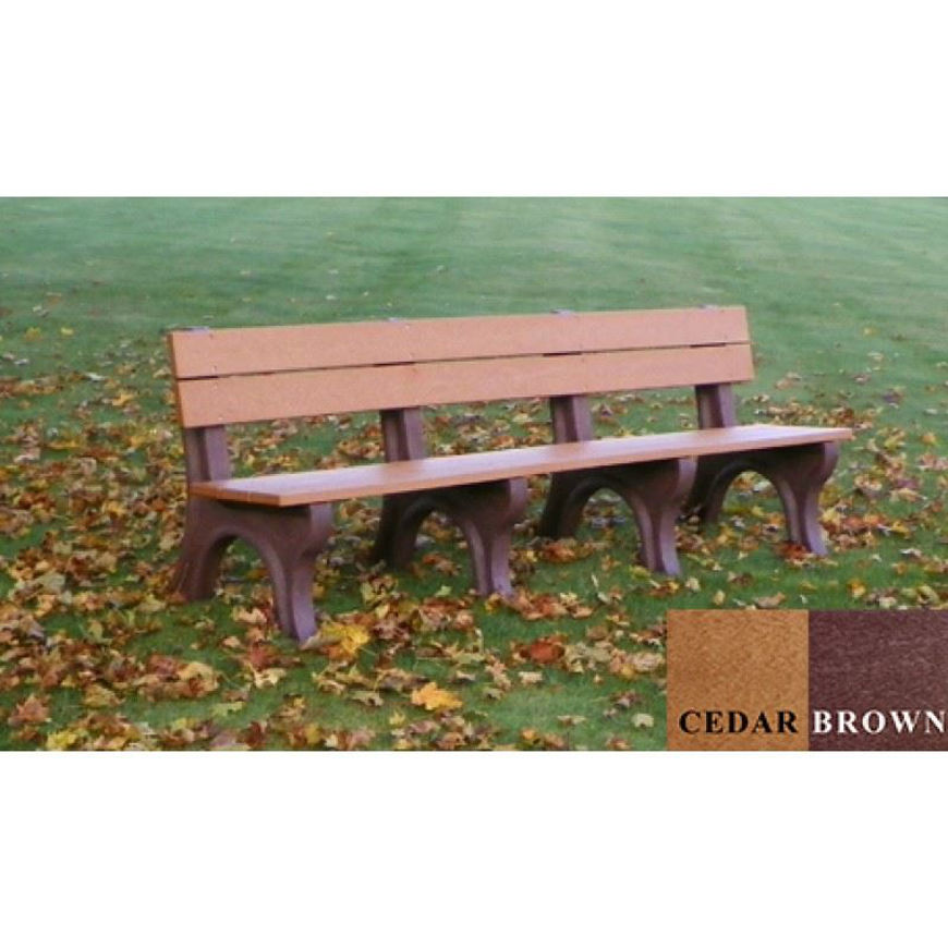 Picture of Economizer Traditional 8' Backed Plastic Bench 