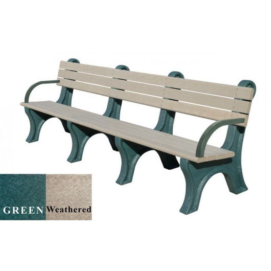 Picture of Park Classic 8' Plastic Bench with Arms