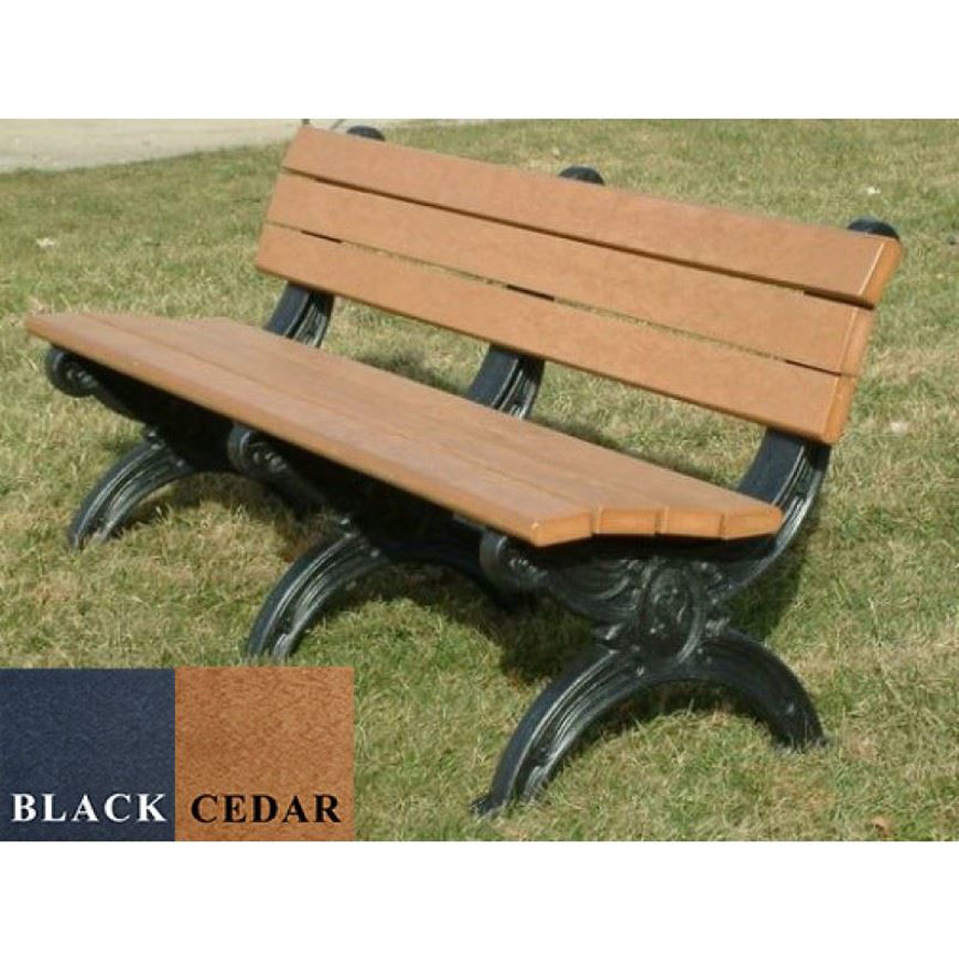 Picture of Silhouette 6' Backed Plastic Bench