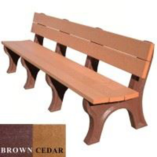 Picture of Traditional 8' Backed Plastic Bench