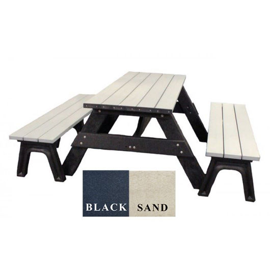 Picture of Deluxe 6' Picnic Table with Plastic Bench Seating