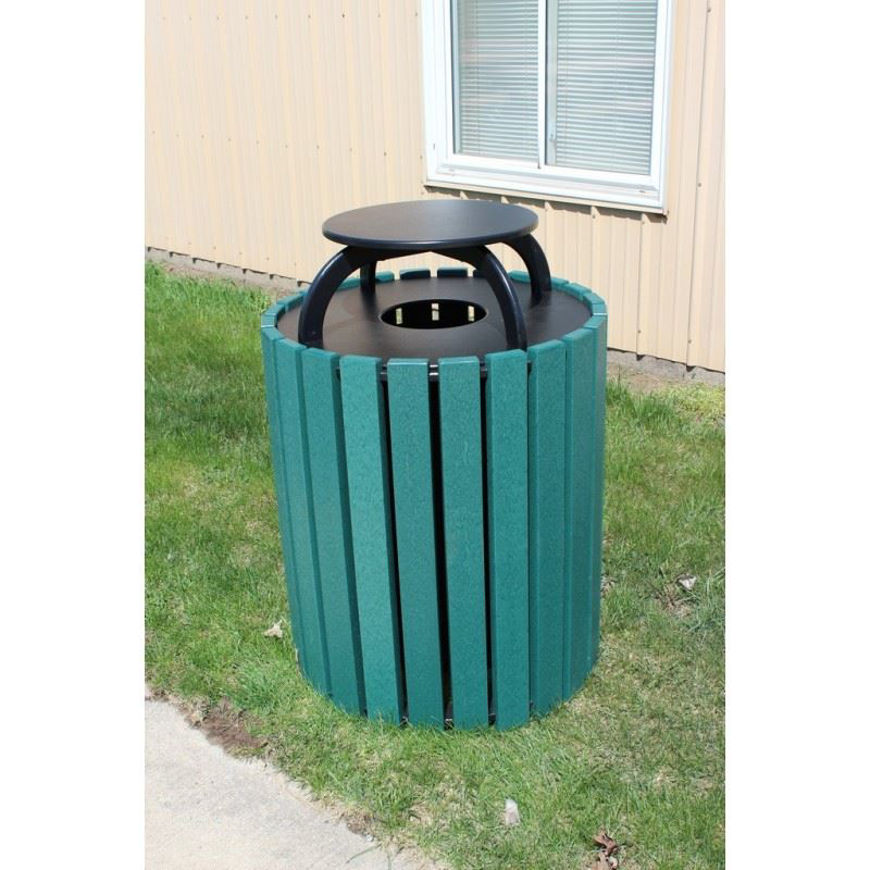 Picture of 49-gallon Round Plastic Receptacle with Cap