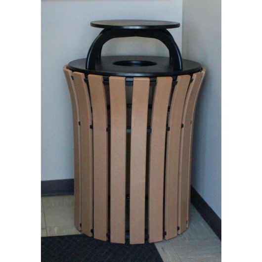Picture of Flare Top 33-gallon Plastic Receptacle with Rain Cap