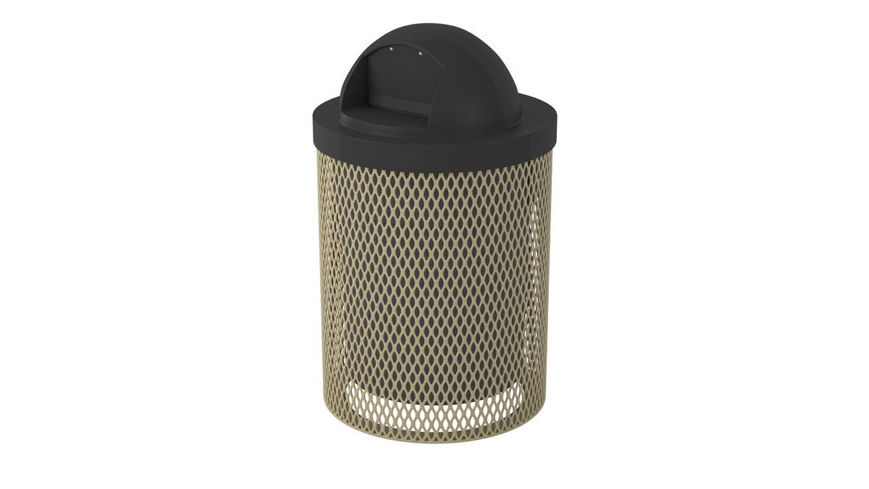 Picture of 32 Gallon Expanded Metal Trash Receptacle