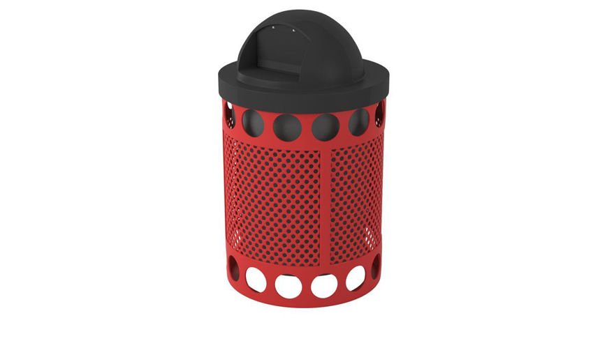 Picture of 32 Gallon Avenue Perforated Trash Receptacle