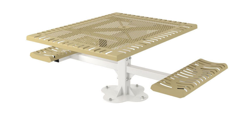 Picture of 46 in. Classic Ped Table - 2 Seats Surface Mount ADA