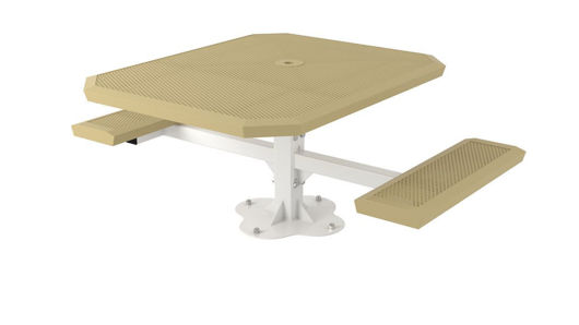 Picture of 46 in. Infinity Style Innovated Handicap 2 Seat Pedestal Table Surface Mount ADA 